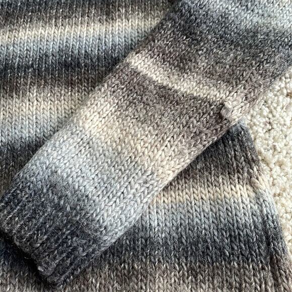 MAGASCHONI Wool Striped Gray, Brown, Blue Sweater | Size Medium - Picture 5 of 5